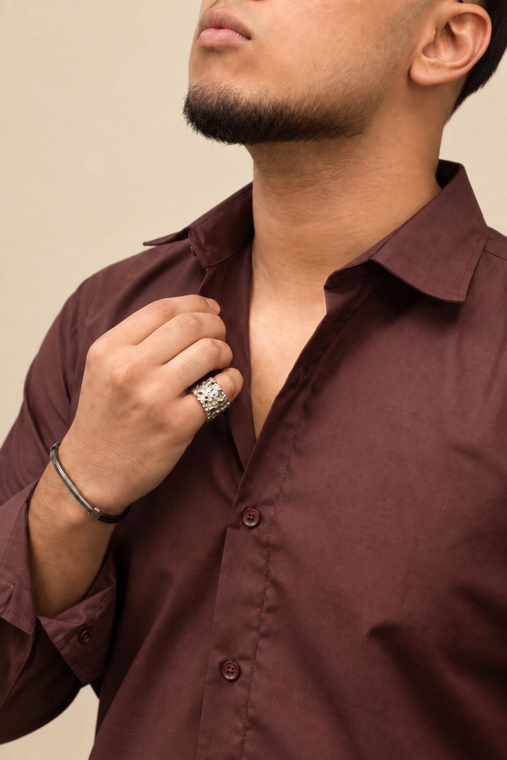 The Burgundy Shirt