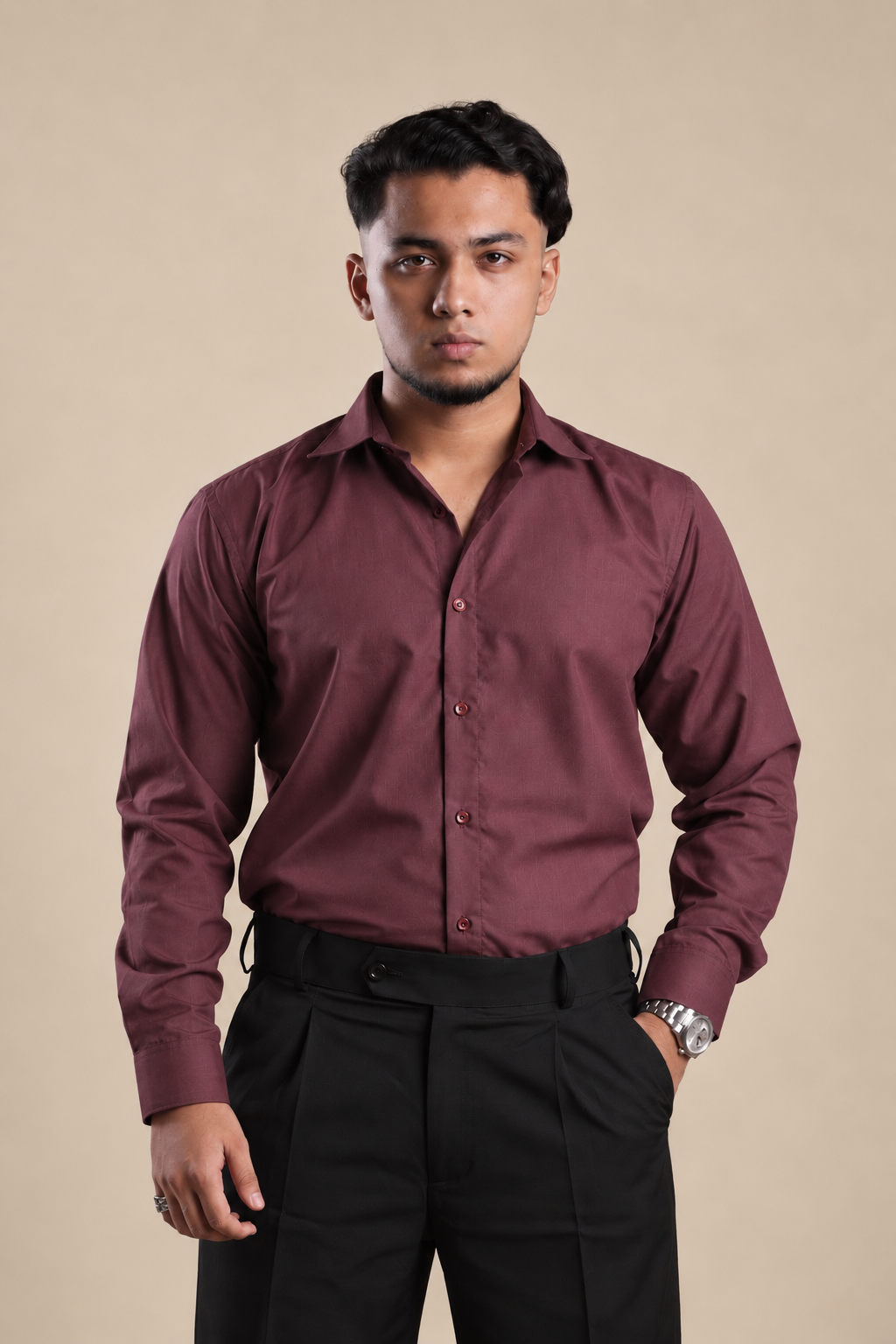 The Burgundy Shirt